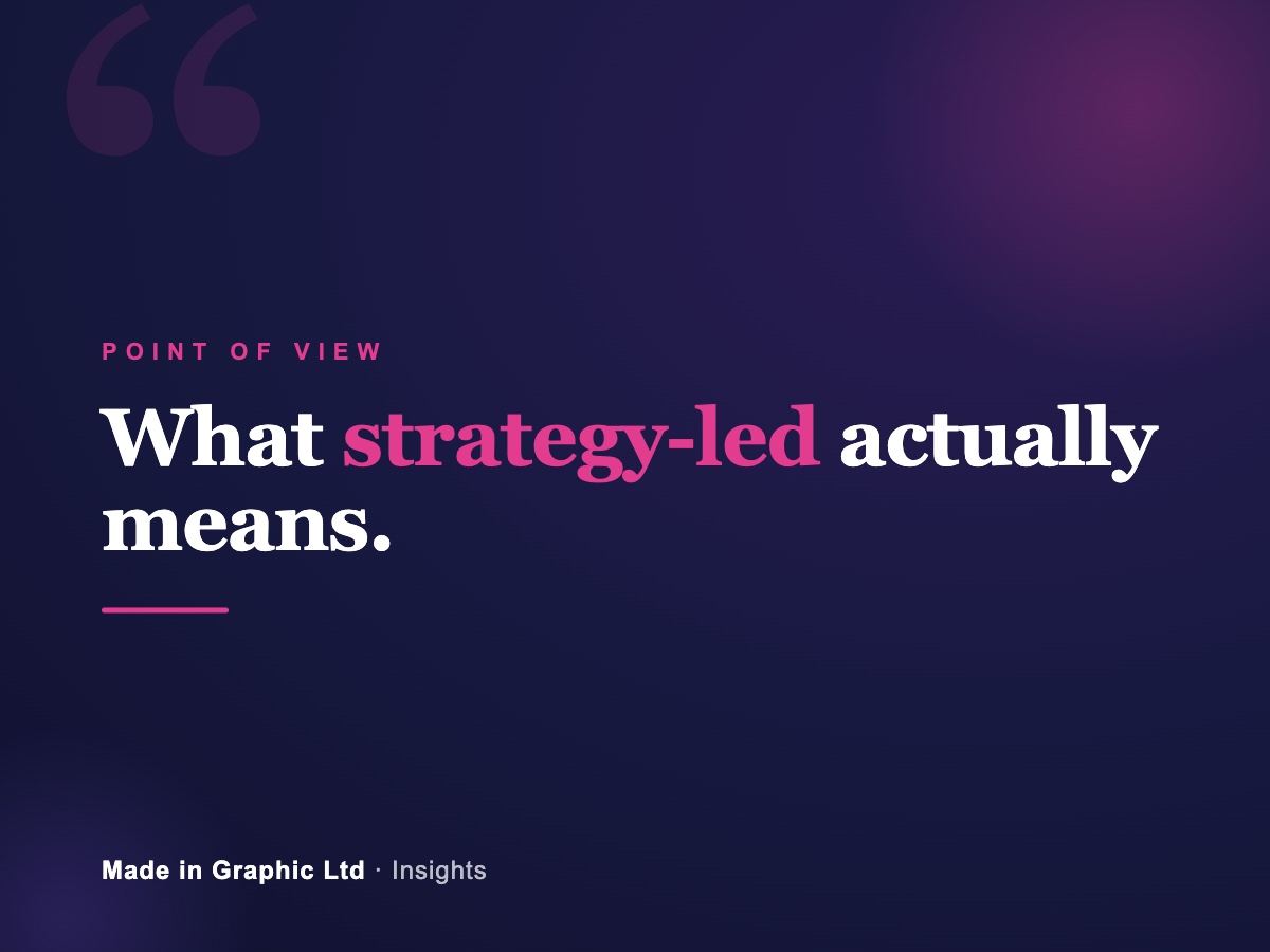 What strategy-led actually means